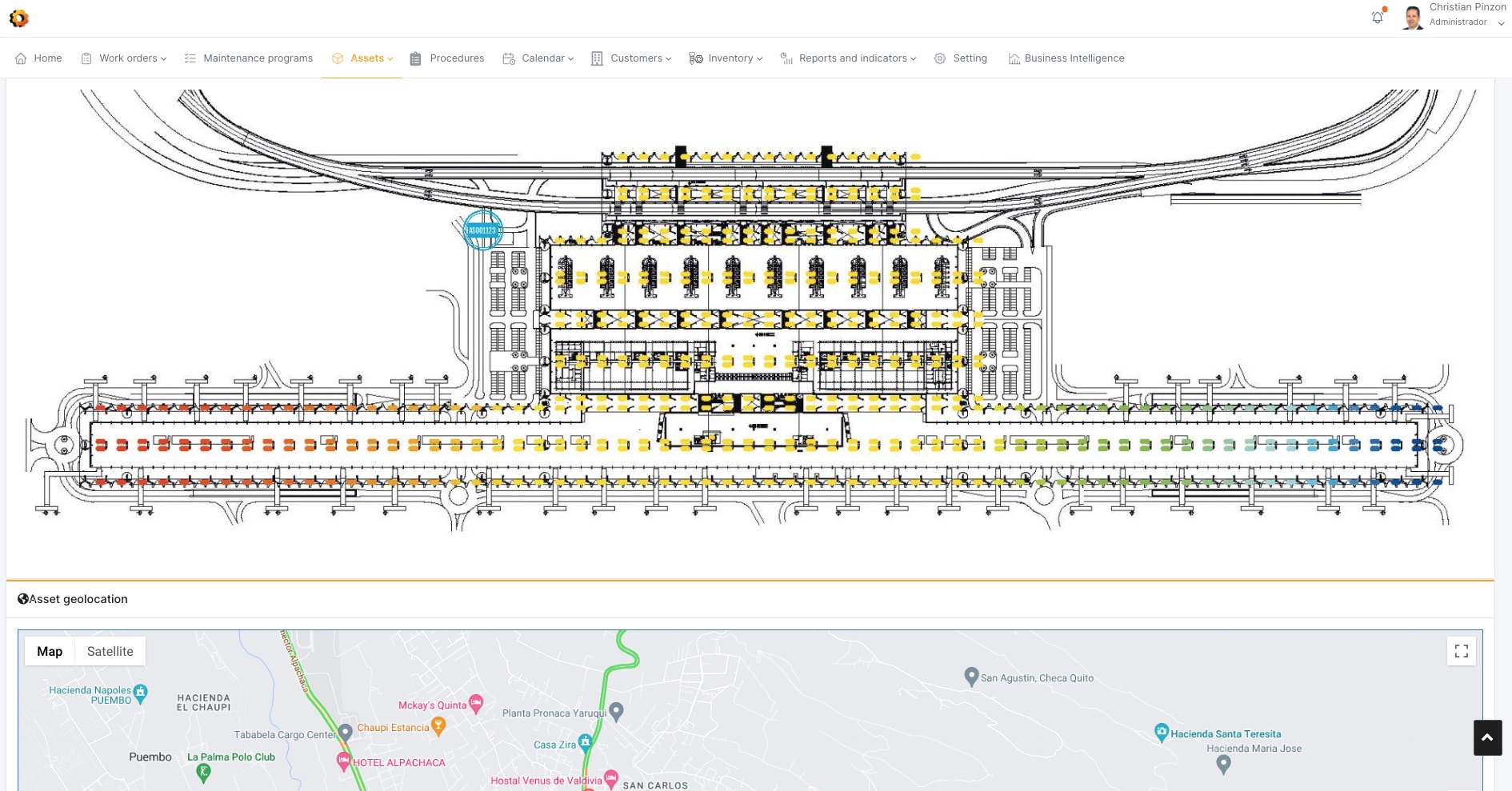 CMMShere Asset page showing floorplan